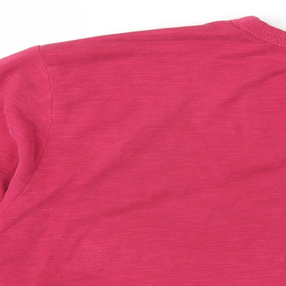 Per Una Womens Pink Modal Basic T-Shirt Size 16 Round Neck