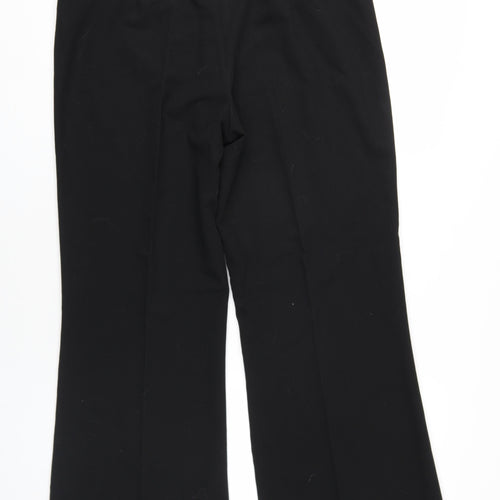 Debenhams Womens Black Polyester Trousers Size 14 L30 in Regular Zip