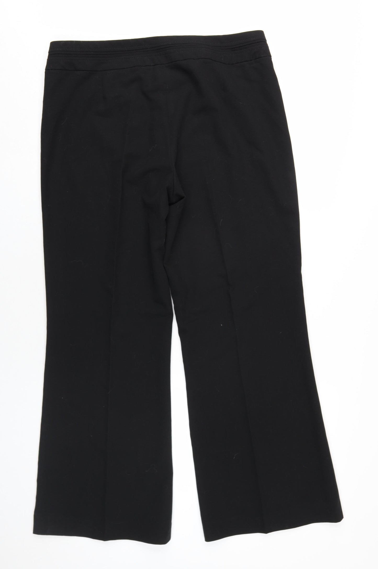Debenhams Womens Black Polyester Trousers Size 14 L30 in Regular Zip