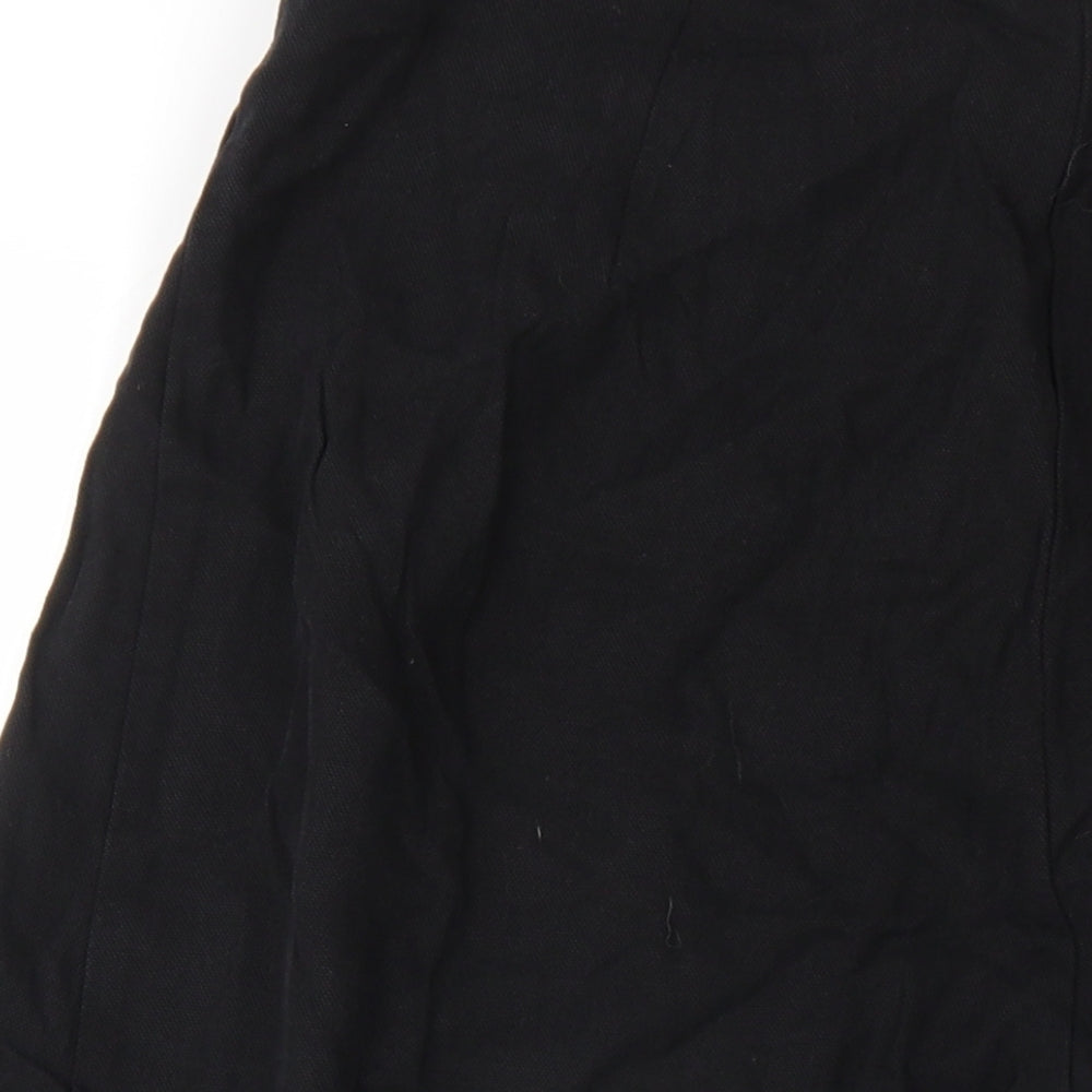 Mango Womens Black Lyocell Capri Trousers Size 10 L22 in Regular Zip