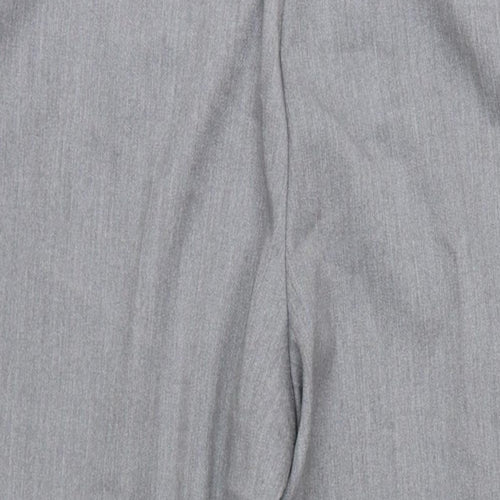 Marks and Spencer Womens Grey Polyester Trousers Size 12 L30 in Slim Zip