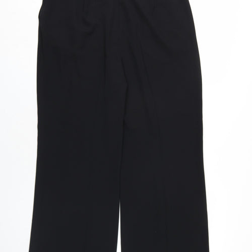 Marks and Spencer Womens Black Polyester Dress Pants Trousers Size 16 L32 in Regular Zip