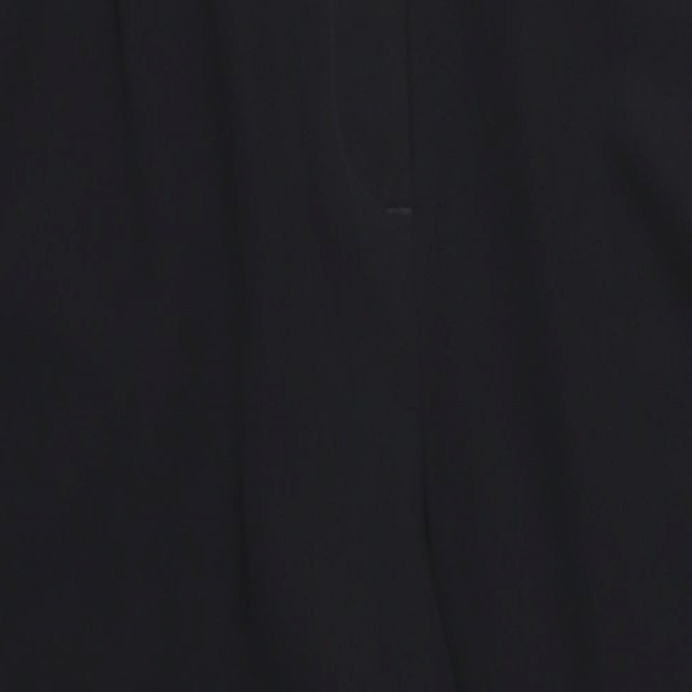 Marks and Spencer Womens Black Polyester Dress Pants Trousers Size 16 L32 in Regular Zip
