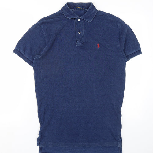 Polo Ralph Lauren Mens Blue Cotton Polo Size XS Collared Button