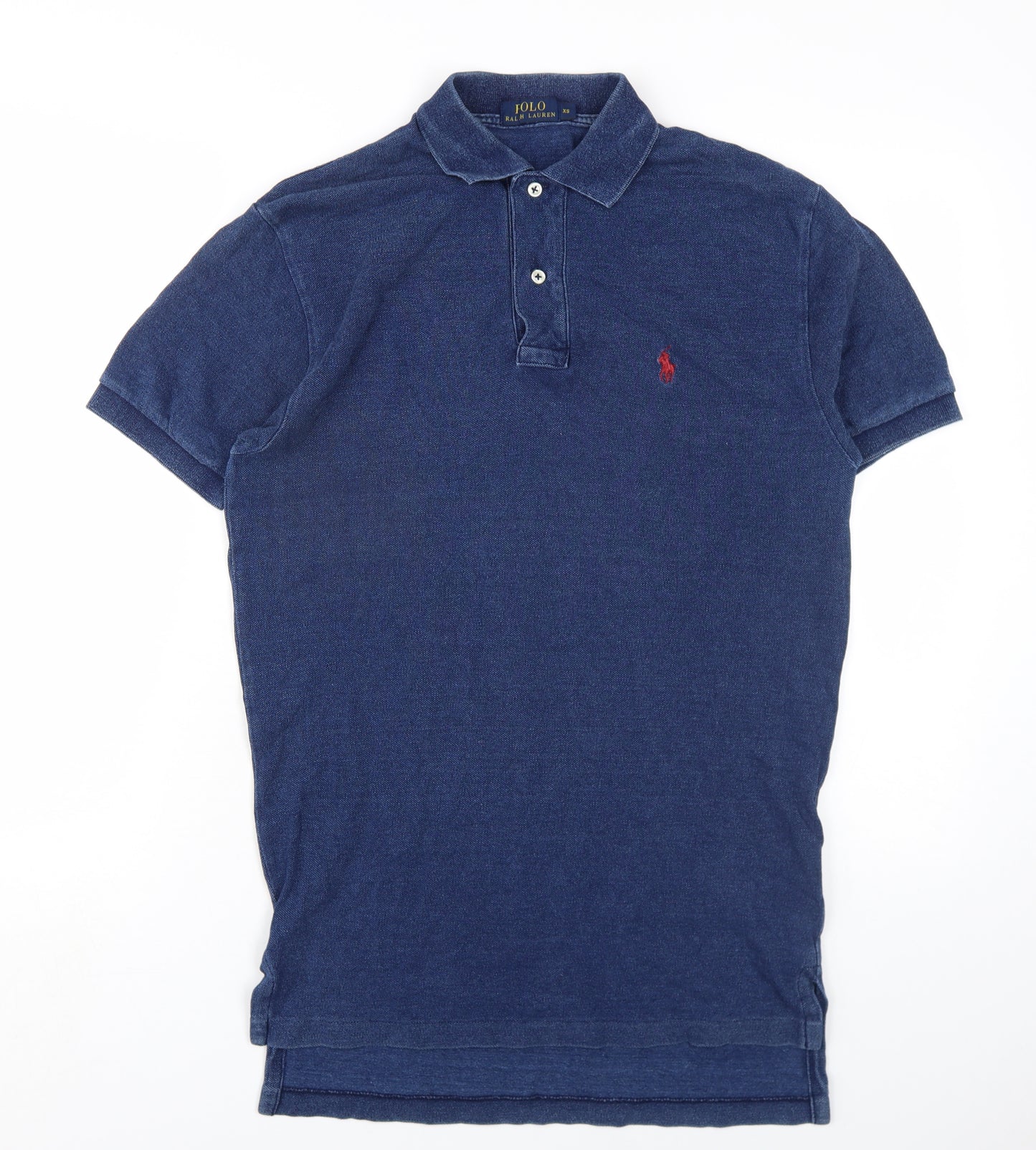 Polo Ralph Lauren Mens Blue Cotton Polo Size XS Collared Button