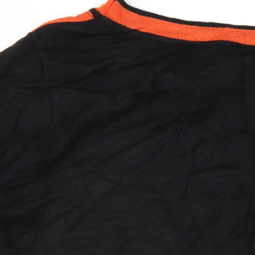 Wallis Womens Black Square Neck Polyester Pullover Jumper Size 16