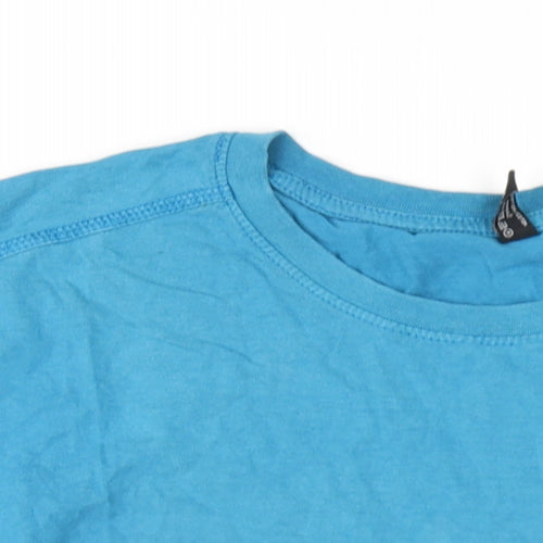 Donnay Mens Blue Cotton T-Shirt Size 2XL Round Neck