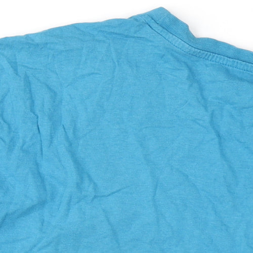 Donnay Mens Blue Cotton T-Shirt Size 2XL Round Neck