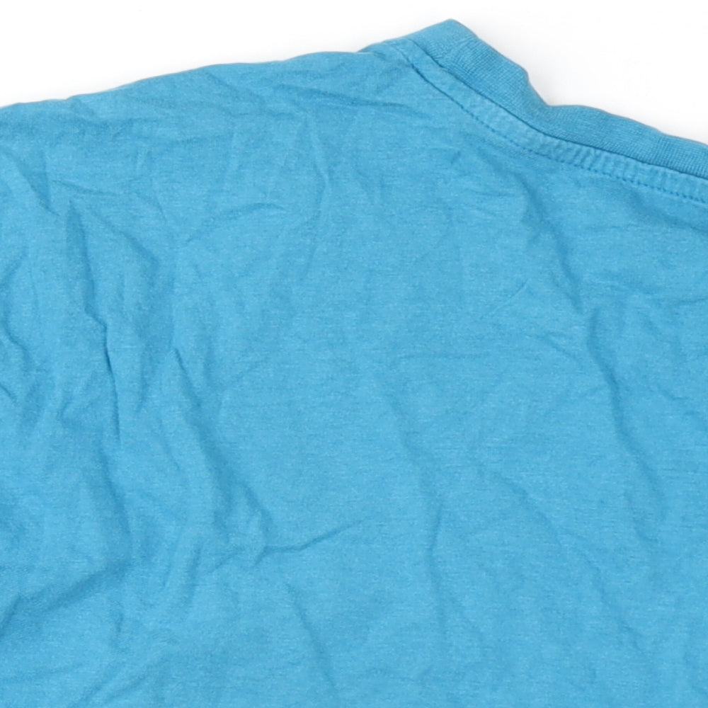 Donnay Mens Blue Cotton T-Shirt Size 2XL Round Neck