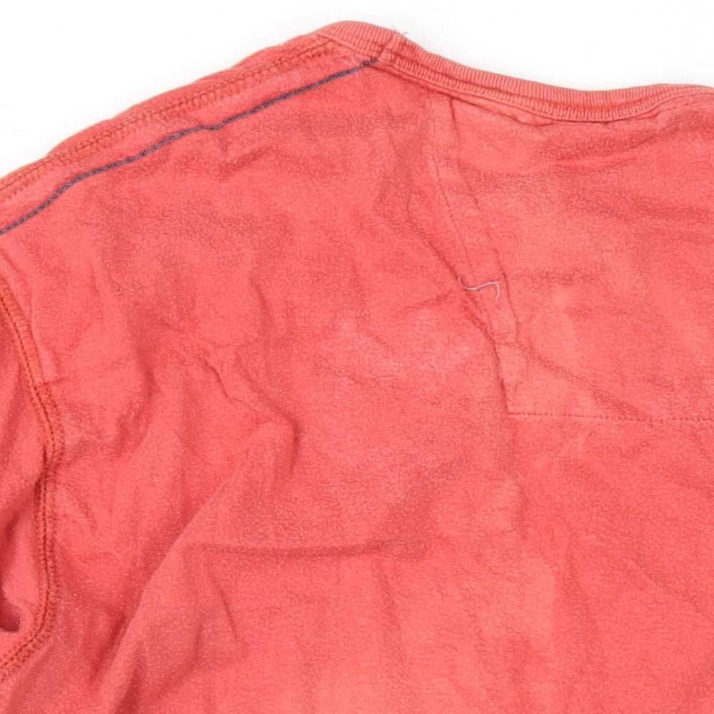 MANTARAY PRODUCTS Mens Red Cotton T-Shirt Size M Round Neck
