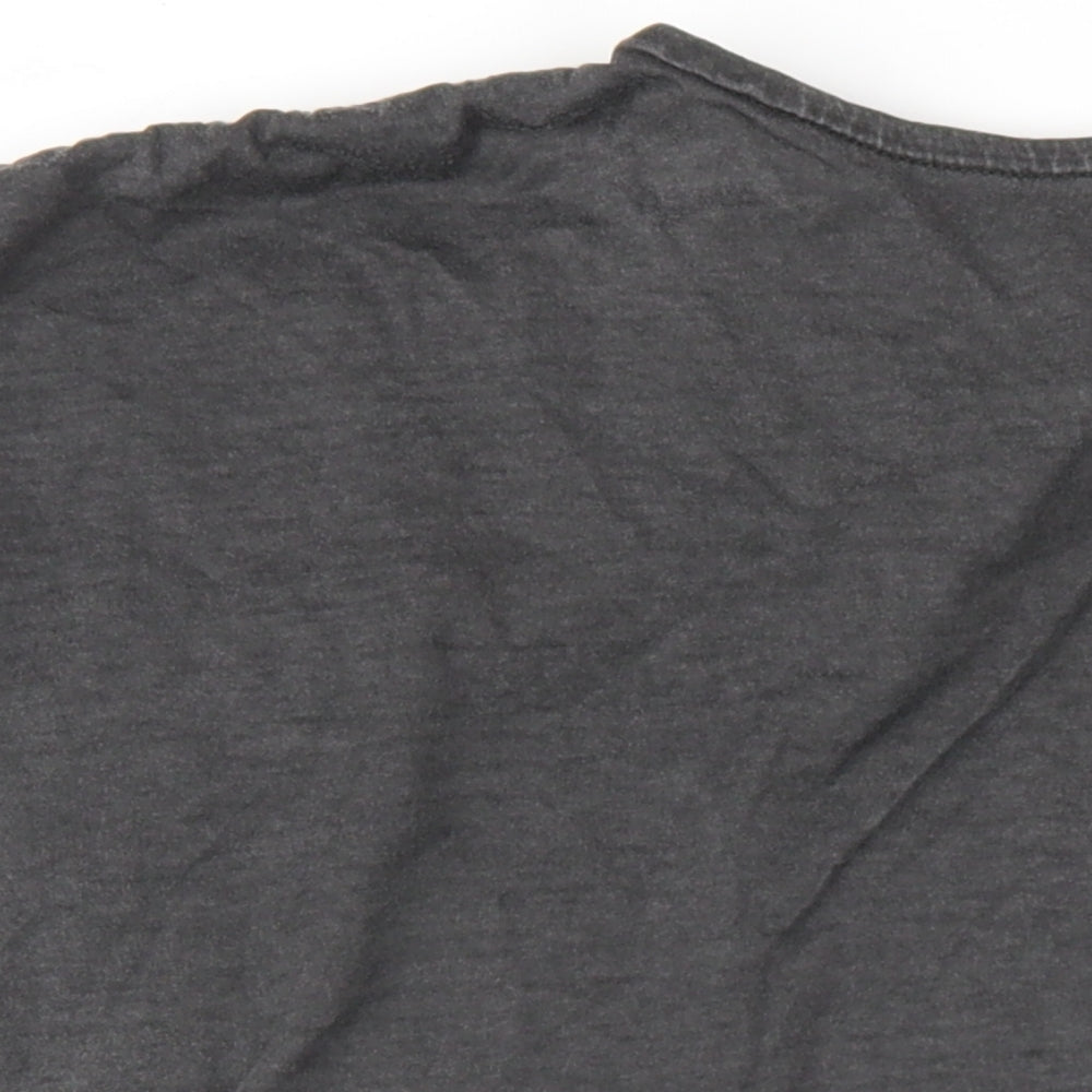 Joe Browns Womens Grey Cotton Basic T-Shirt Size 20 Round Neck