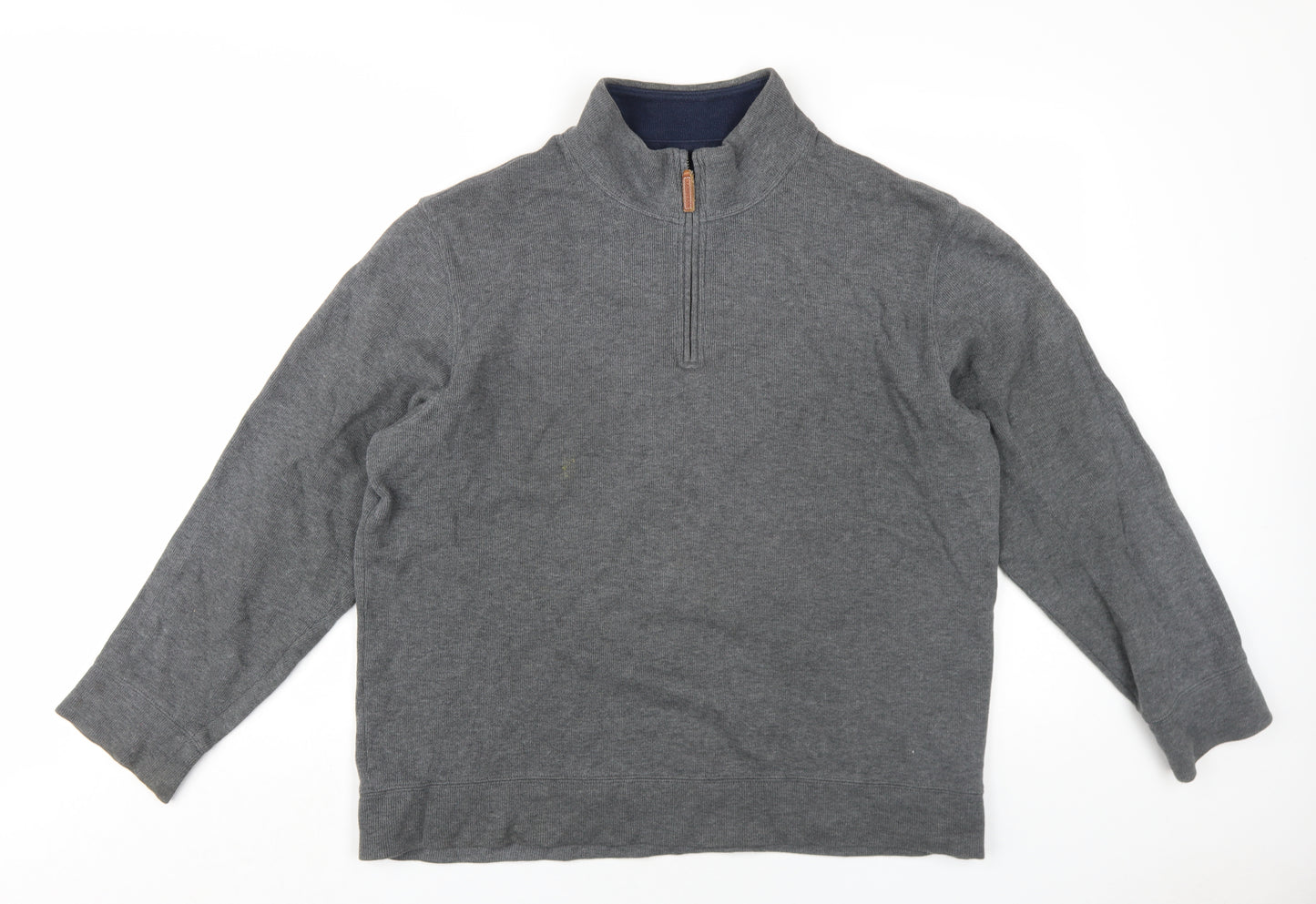 Lands' End Mens Grey Cotton Pullover Sweatshirt Size L