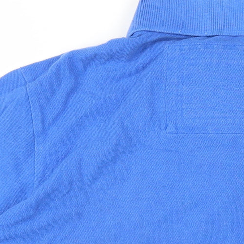 Abercrombie & Fitch Mens Blue Cotton Polo Size S Collared Button