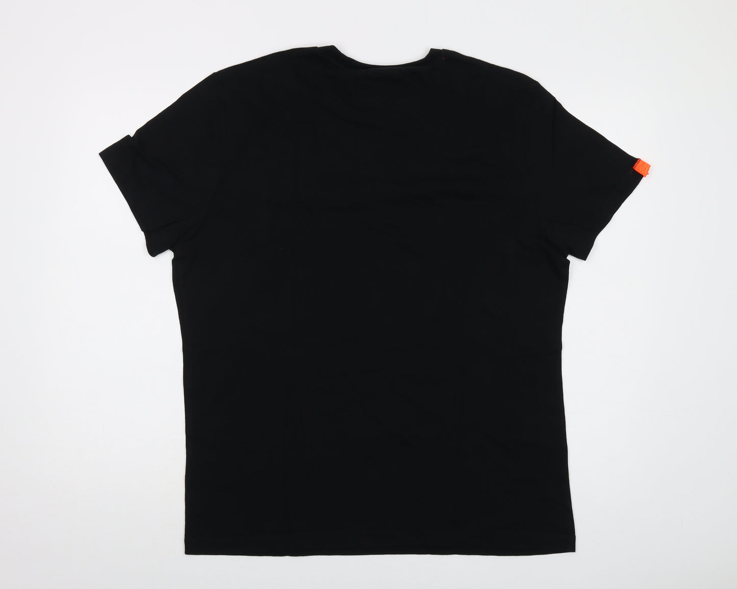 Superdry Mens Black Cotton T-Shirt Size 2XL Crew Neck