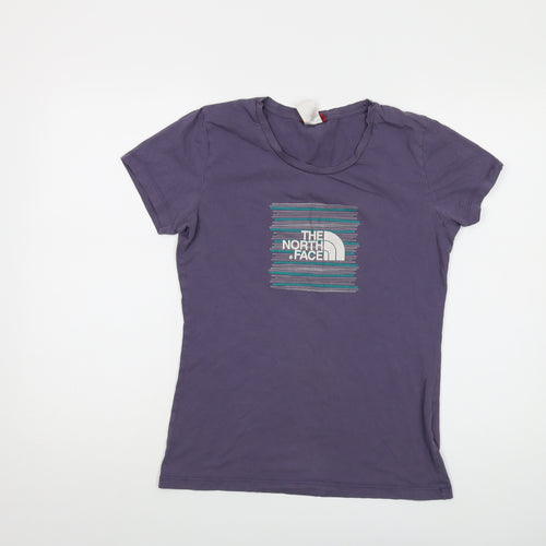 The North Face Womens Purple Cotton Basic T-Shirt Size M Crew Neck