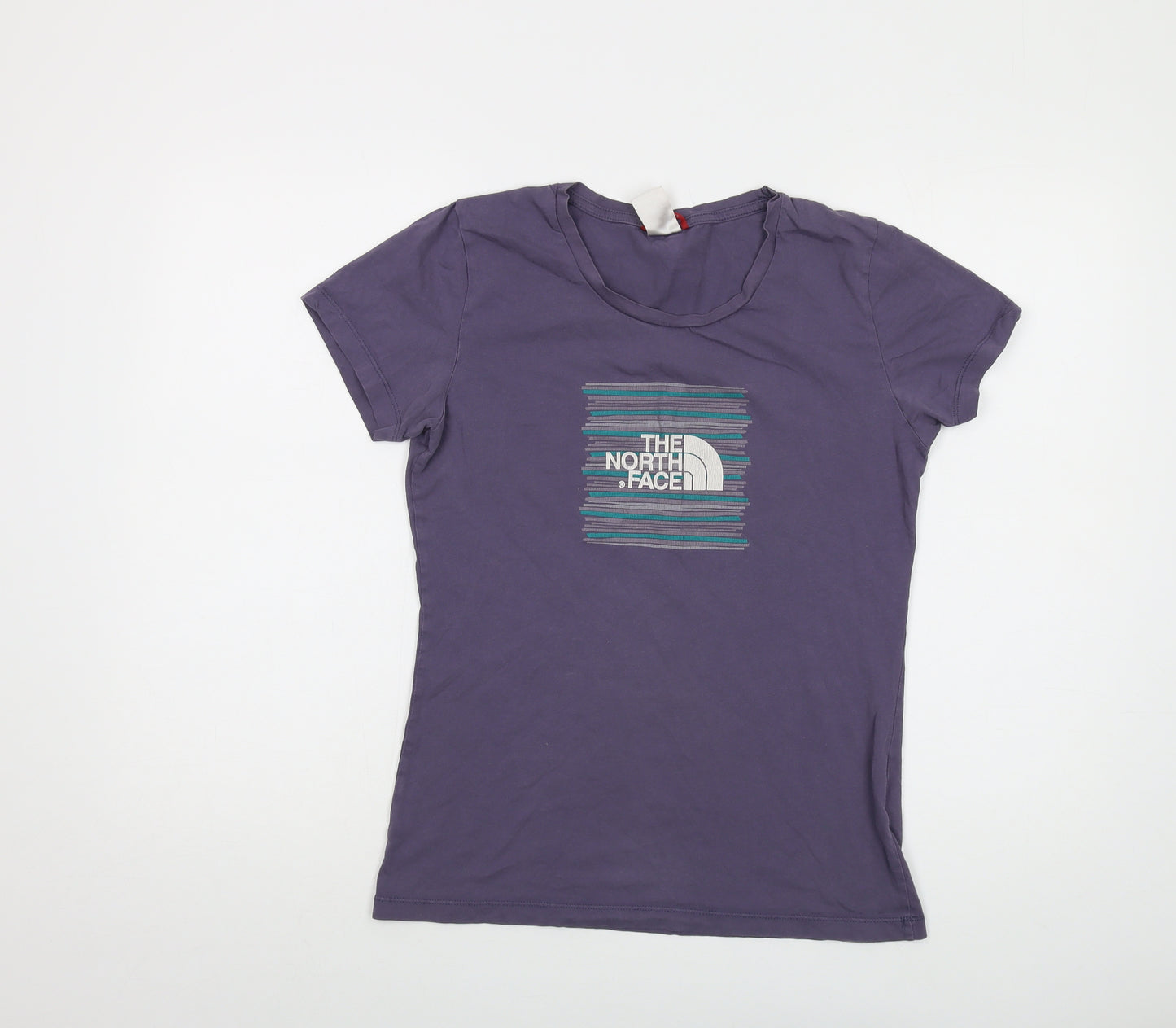 The North Face Womens Purple Cotton Basic T-Shirt Size M Crew Neck