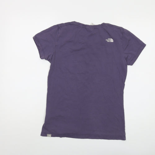 The North Face Womens Purple Cotton Basic T-Shirt Size M Crew Neck