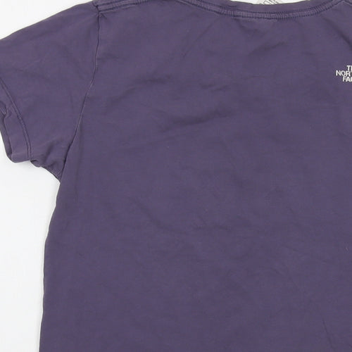 The North Face Womens Purple Cotton Basic T-Shirt Size M Crew Neck