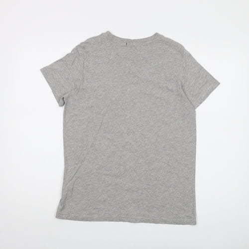 Lee Mens Grey Cotton T-Shirt Size L Crew Neck
