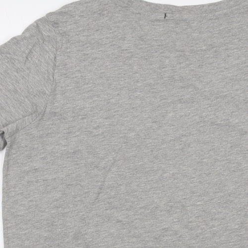 Lee Mens Grey Cotton T-Shirt Size L Crew Neck