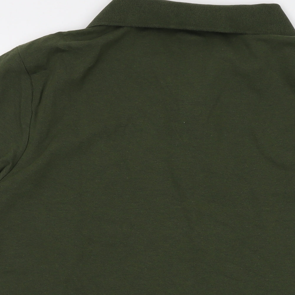 Old Navy Mens Green Cotton Polo Size L Collared Button