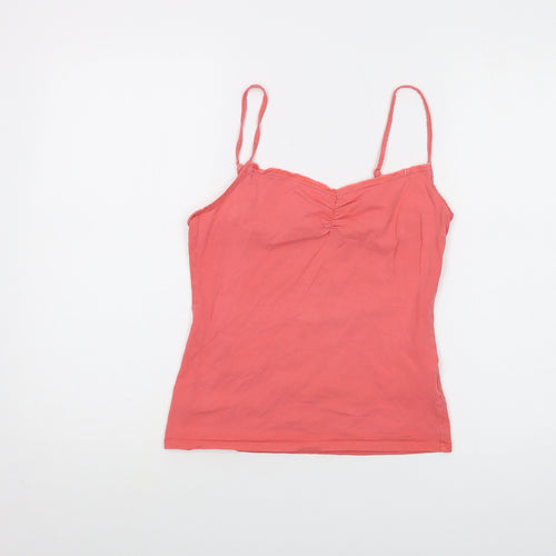 Boden Womens Pink Cotton Basic Tank Size 10 Square Neck