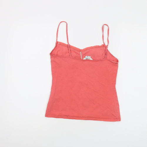 Boden Womens Pink Cotton Basic Tank Size 10 Square Neck