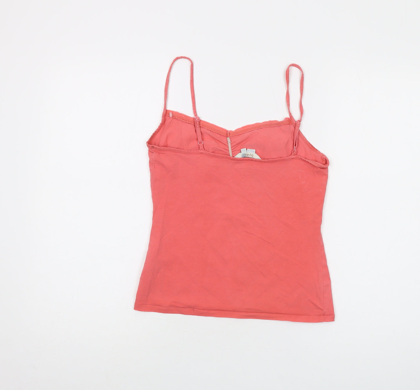 Boden Womens Pink Cotton Basic Tank Size 10 Square Neck