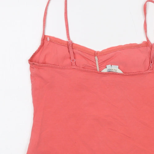 Boden Womens Pink Cotton Basic Tank Size 10 Square Neck