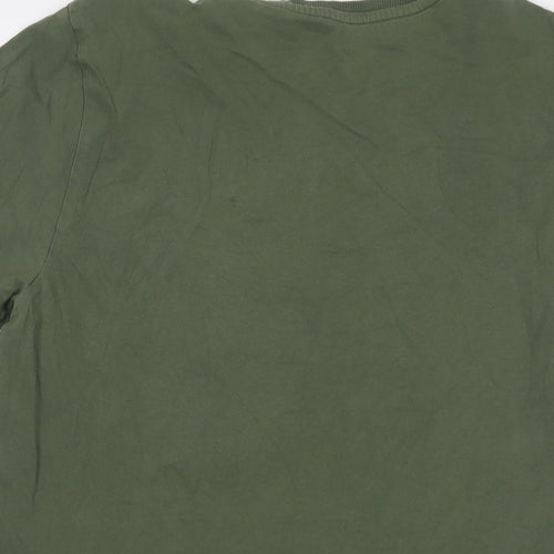 Star Wars Mens Green Cotton T-Shirt Size S Crew Neck - Yoda