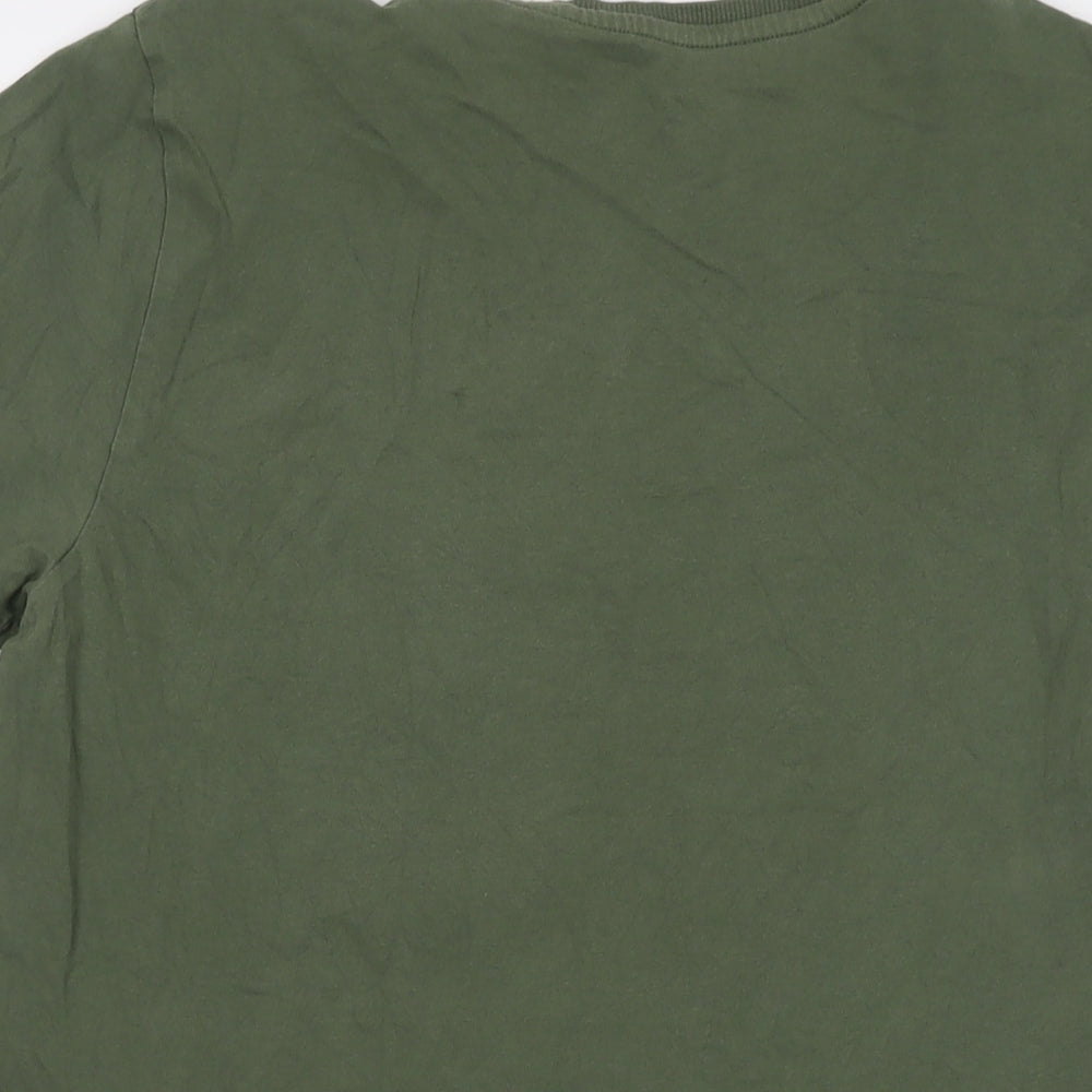 Star Wars Mens Green Cotton T-Shirt Size S Crew Neck - Yoda