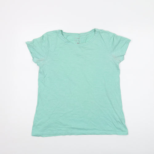 Thought Womens Green Cotton Basic T-Shirt Size 12 Round Neck