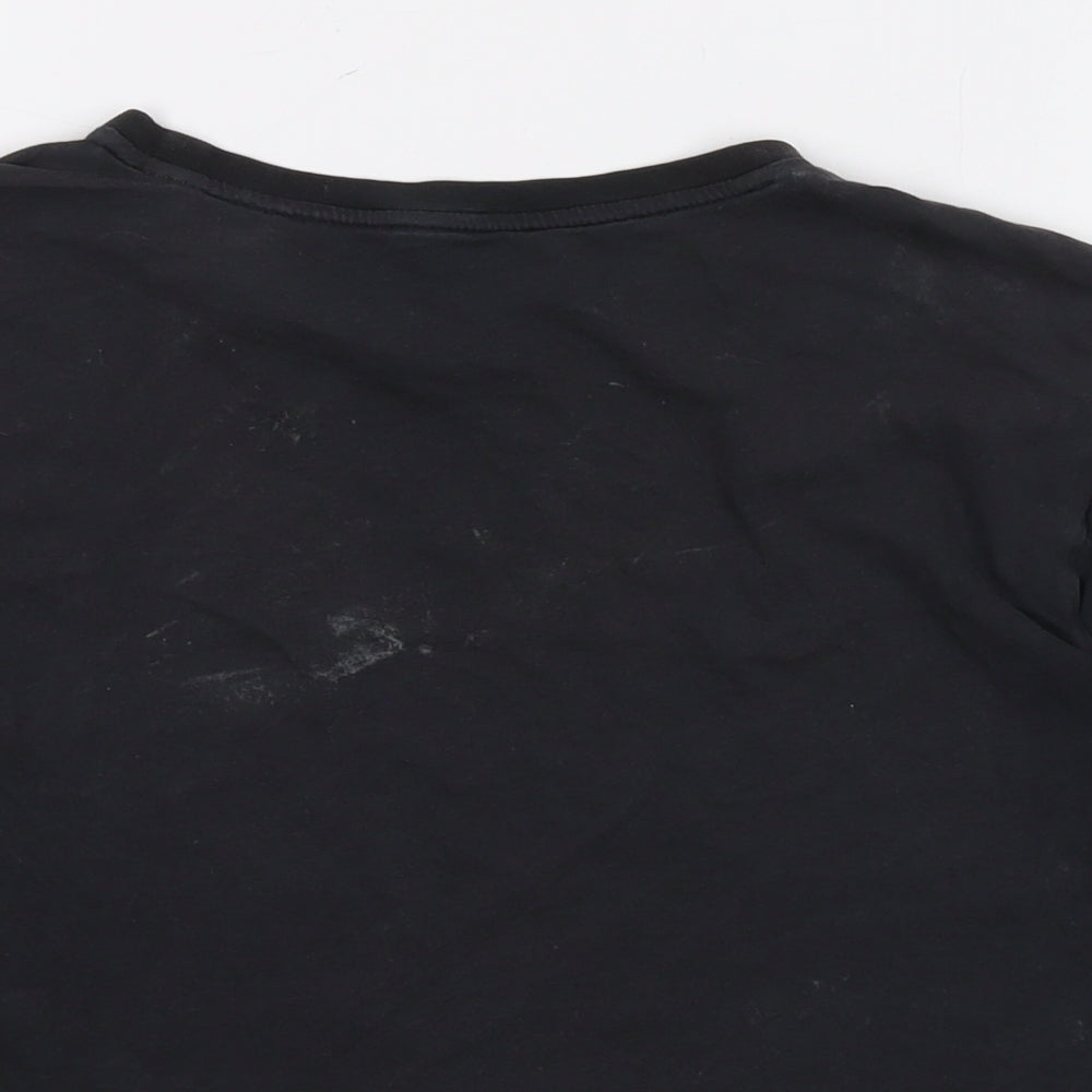 adidas Womens Grey Cotton Cropped T-Shirt Size S Crew Neck