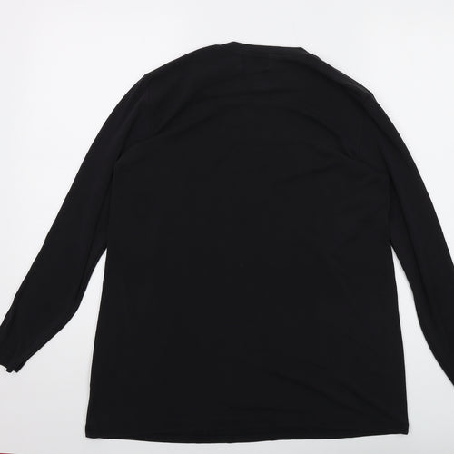 Hobbs Mens Black Silk T-Shirt Size M Round Neck