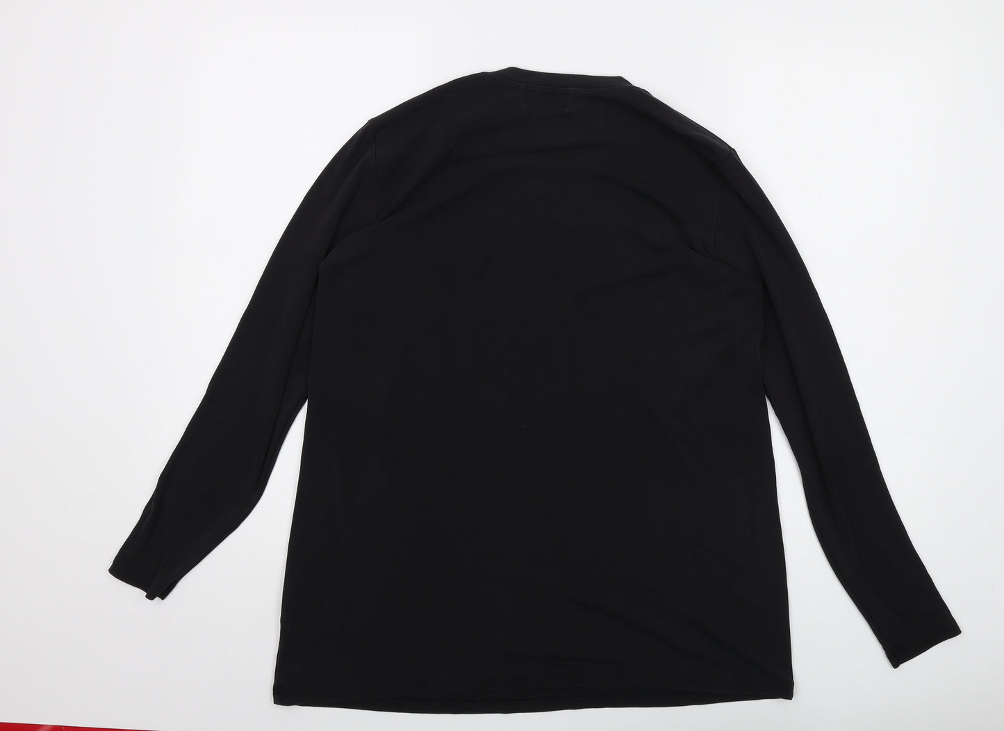 Hobbs Mens Black Silk T-Shirt Size M Round Neck