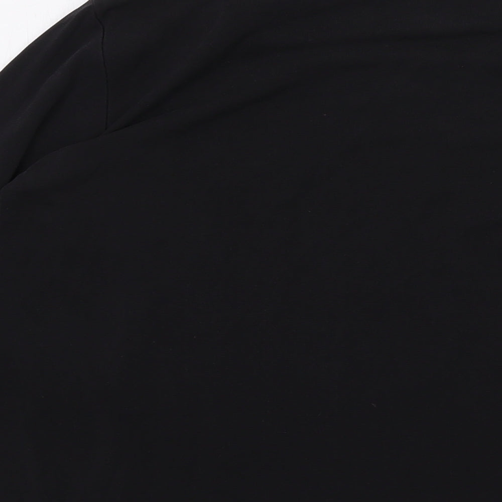 Hobbs Mens Black Silk T-Shirt Size M Round Neck