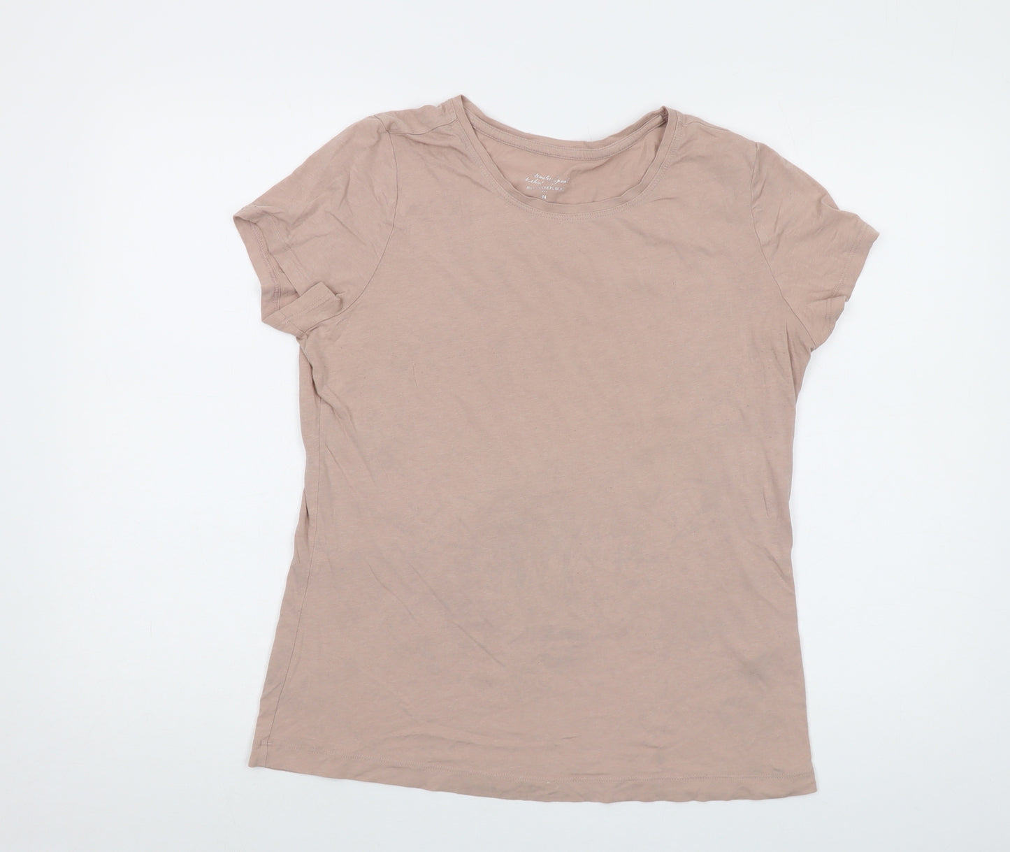 Banana Republic Womens Pink Cotton Basic T-Shirt Size M Round Neck