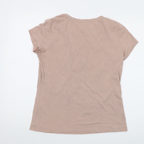 Banana Republic Womens Pink Cotton Basic T-Shirt Size M Round Neck