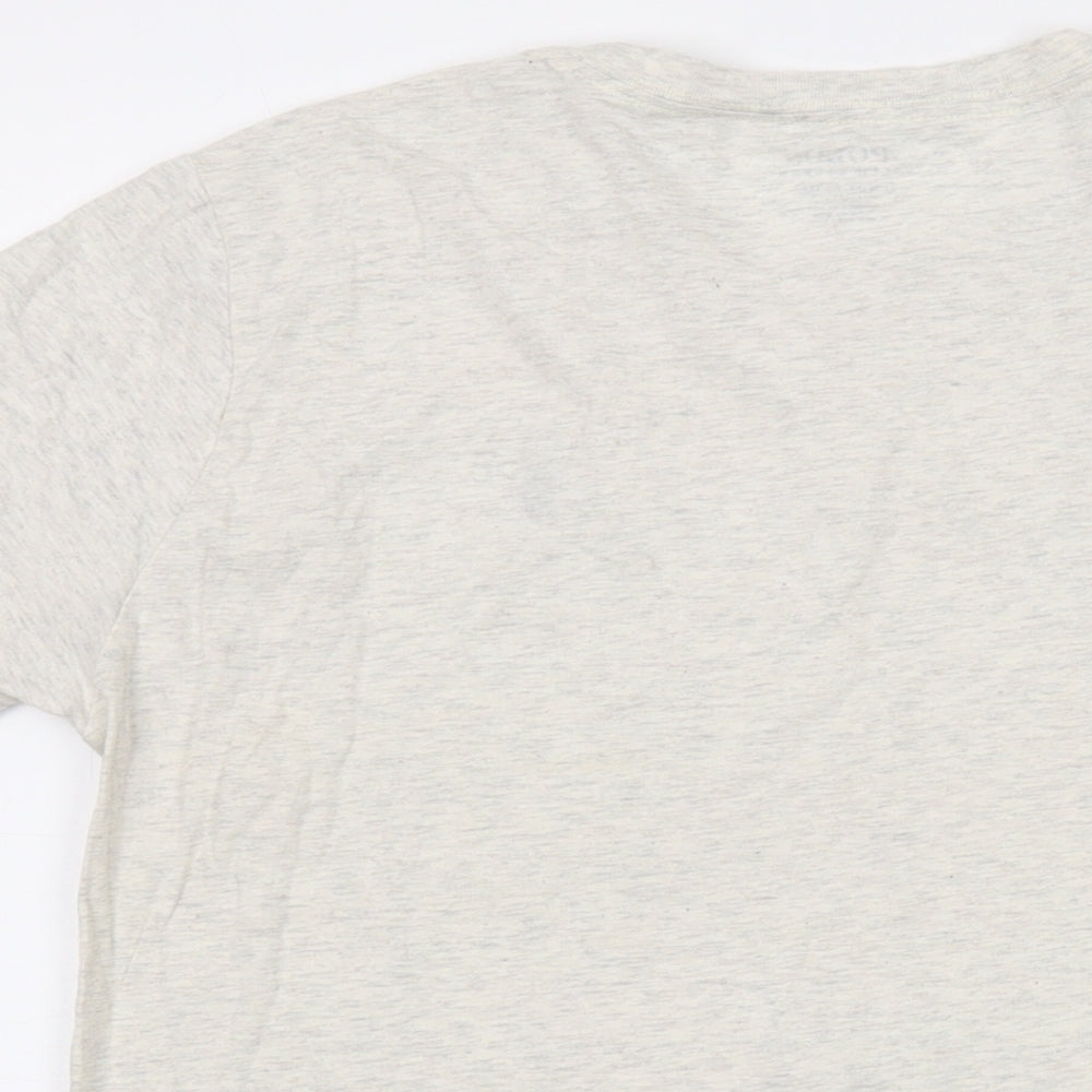 Polo Ralph Lauren Boys Grey Cotton Basic T-Shirt Size 14-15 Years Crew Neck Pullover