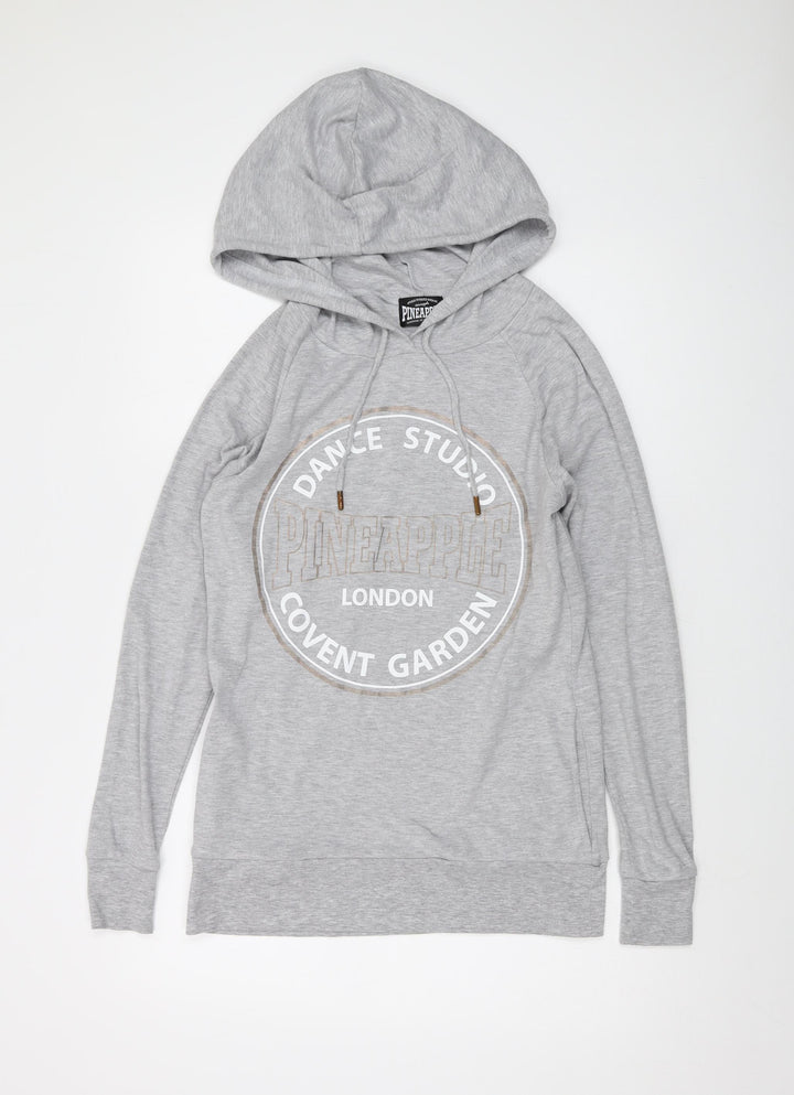 Pineapple Womens Grey Cotton Pullover Hoodie Size XS Pullover