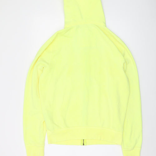 Hollister Mens Yellow Cotton Full Zip Hoodie Size M