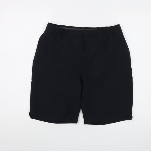 Under armour Womens Black Polyester Basic Shorts Size 10 L10 in Regular Hook & Eye