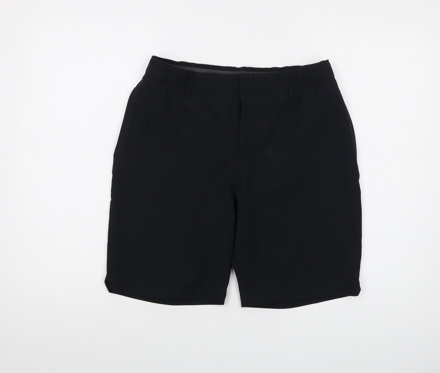 Under armour Womens Black Polyester Basic Shorts Size 10 L10 in Regular Hook & Eye