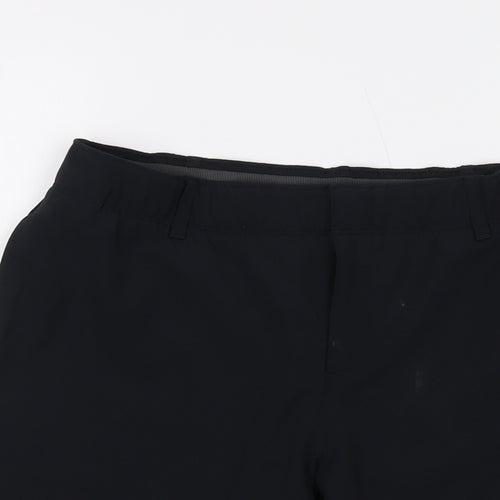 Under armour Womens Black Polyester Basic Shorts Size 10 L10 in Regular Hook & Eye