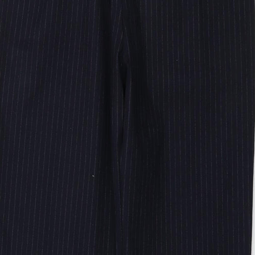 Gap Womens Blue Striped Polyester Trousers Size 4 L22 in Regular Drawstring