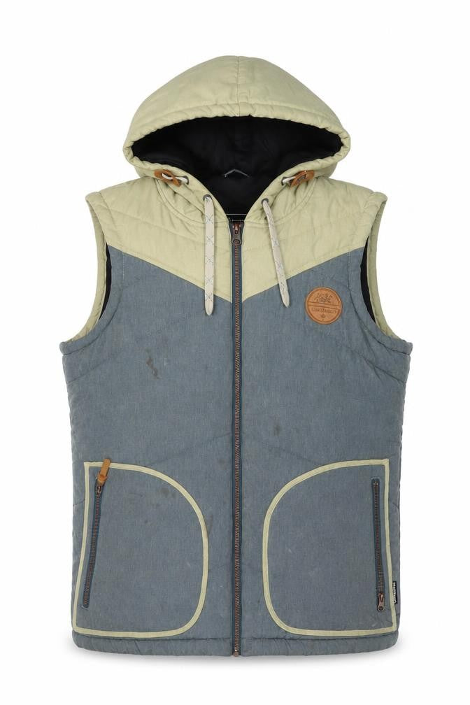 Westbeach Mens Grey Gilet Waistcoat Size M Zip