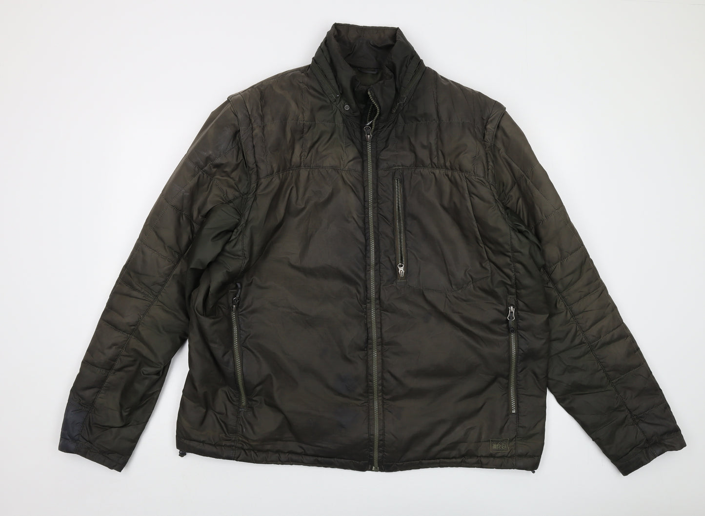 REI Mens Green Jacket Size XL Zip