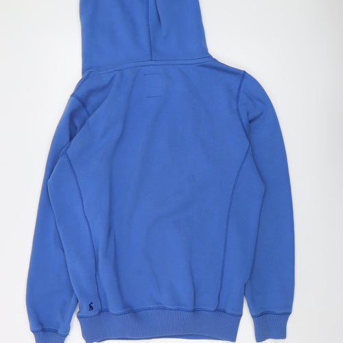 Joules Mens Blue Cotton Pullover Hoodie Size M