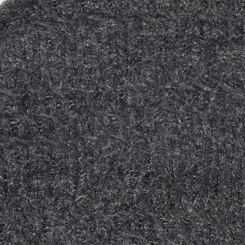 Fillipa K Womens Grey V-Neck Nylon Cardigan Jumper Size S