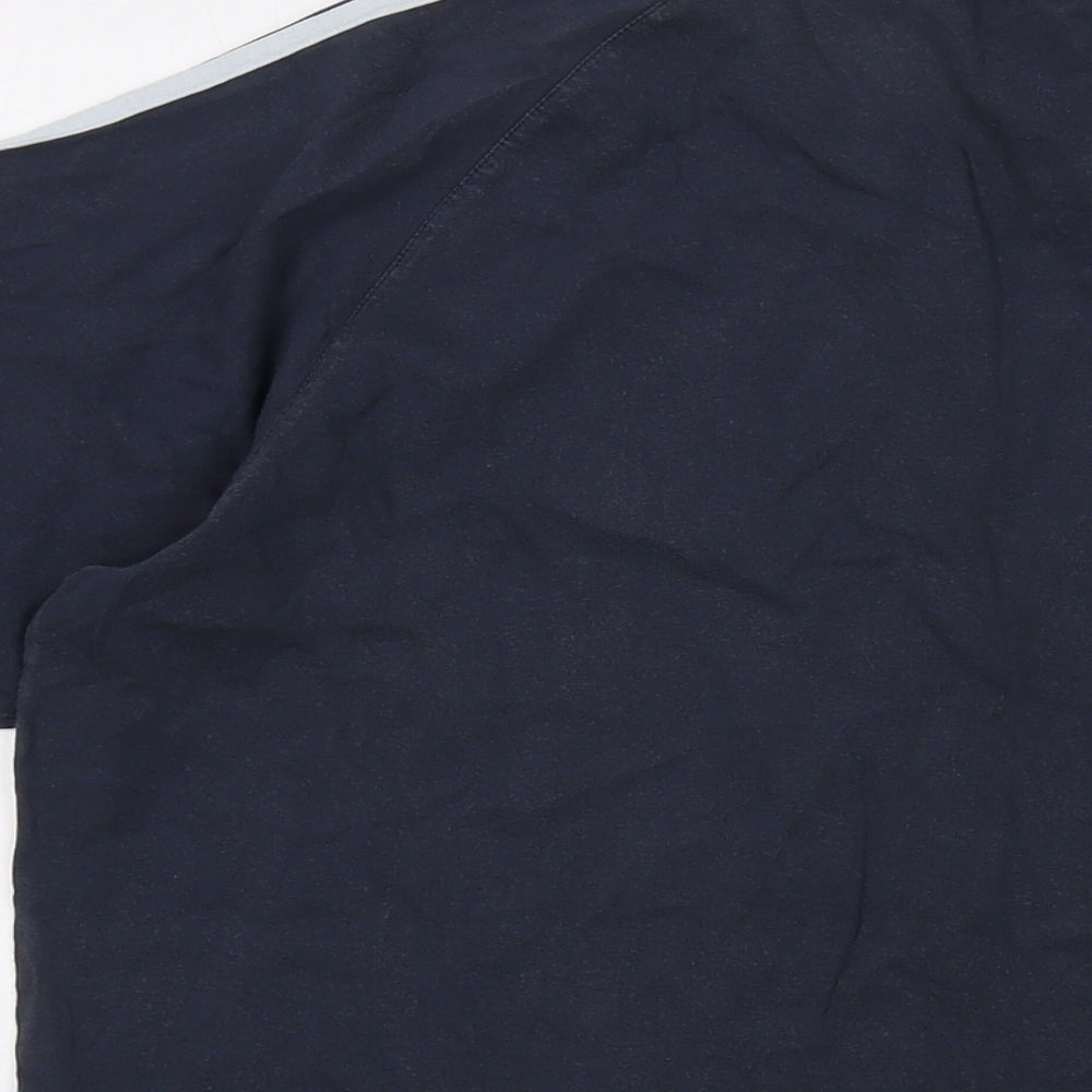 adidas Mens Blue Cotton T-Shirt Size L Crew Neck